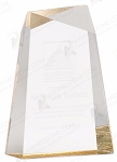 GOLD FACET WEDGE ACRYLIC 7