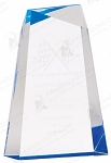 BLUE FACET WEDGE ACRYLIC 8