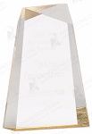 GOLD FACET WEDGE ACRYLIC 8
