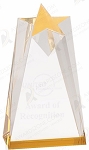 GOLD SCULPTED STAR ACRYLIC