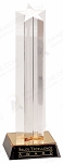 GOLD SINGLE STAR COLUMN ACRYLIC