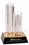 GOLD DOUBLE STAR COLUMN ACRYLIC