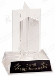 GOLD SINGLE STAR COLUMN ACRYLIC