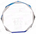 BLUE OCTAGON ACRYLIC