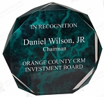 GREEN MARBLE OCTAGON ACRYLIC