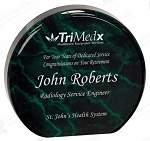 GREEN MARBLE ACRYLIC ROUND