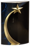 BLUE MARBLE RNDED SHOOTING STAR ACRYLIC