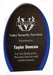 BLACK/BLUE LUMINARY OVAL ACRYLIC