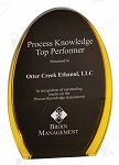 BLACK/GOLD LUMINARY OVAL ACRYLIC