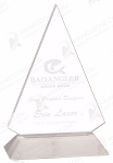 CLEAR TRIANGLE ACRYLIC W/WHITE BASE