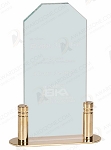 JADE CLIP CORNER ACRYLIC W/BRASS BASE