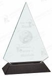 JADE TRIANGLE ACRYLIC W/BLACK BASE
