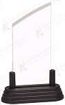 CLEAR FROSTED DECO ACRYLIC W/BLACK BASE