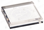CLEAR ACRYLIC PAPERWEIGHT