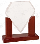 CLEAR HIGH GLOSS MAHOGANY DIAMND ACRYLIC