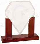 CLEAR HIGH GLOSS MAHOGANY DIAMND ACRYLIC