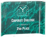 GREEN MARBLE ACRYIC CRESCENT