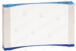 BLUE THICK ACRYLIC CRESCENT