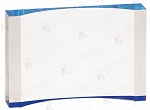 BLUE THICK ACRYLIC CRESCENT