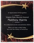 RED MARBLE SHOOTING STAR ACRYLIC PLAQUE