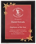 BURGUNDY CARVED STAR ACRYLIC PLAQUE