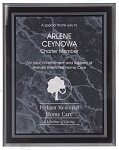 BLACK MARBLE BORDER CLEAR-PLAQ