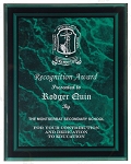 GREEN MARBLE BORDER CLEAR-PLAQ