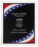 STARS & STRIPES MARBLE BORDER CLEAR-PLAQ