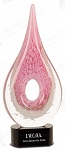 PINK HOLE RAIN DROP ART GLASS