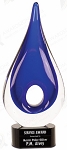 BLUE HOLE RAIN DROP ART GLASS