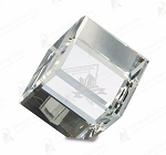 CRYSTAL CUBE PAPERWEIGHT