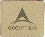 Light Brown Leatherette Bifold Wallet