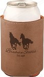 Dark Brown Leatherette Beverage Holder