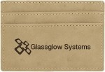 Light Brown Leatherette Money Clip & Card Holder