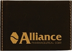 Black Leatherette Hard Business Card Holder