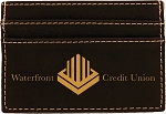 Black Leatherette Money Clip & Card Holder