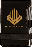 Black Leatherette Mini Notepad & Pen