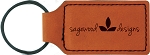 Rawhide Leatherette Rectangle Keychain