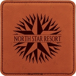 Square Rawhide Leatherette Coaster