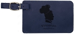 Blue Leatherette Luggage Tag