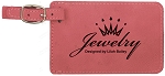 Pink Leatherette Luggage Tag
