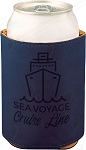 Blue Leatherette Beverage Holder
