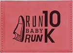 Pink Leatherette Hard Business Card Holder