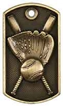 2 inch 3D Baseball Dog Tag