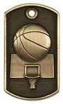 2 inch 3D Basketball Dog Tag