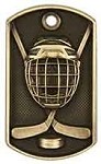 2 inch 3D Hockey Dog Tag
