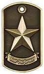 2 inch 3D Star Performer Dog Tag