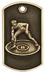 2 inch 3D Wrestling Dog Tag