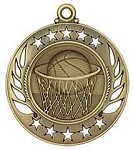 2 1/4 inch  Basketball Galaxy Medal