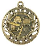 2 1/4 inch  Swimming Galaxy Medal